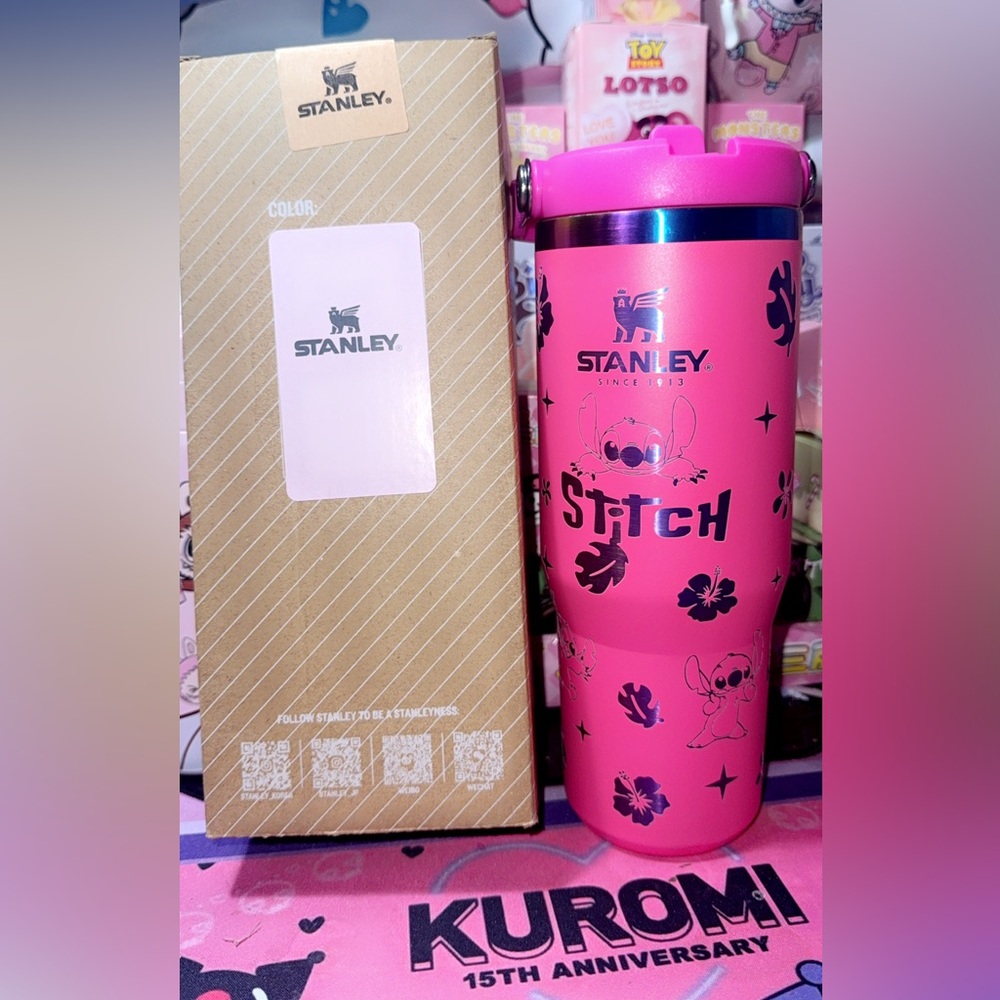 Stanley Pink Stitch Design Tumbler